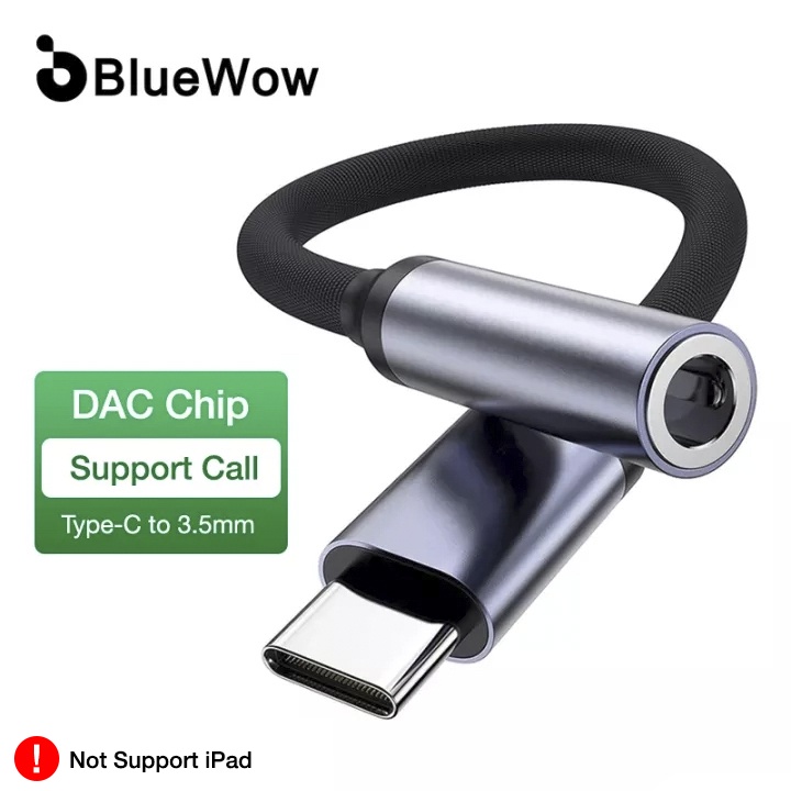 BlueWow 09U Type C to Adapter Jsaux Aux Usb C To Headphone Jack  Adapter Audio Cable