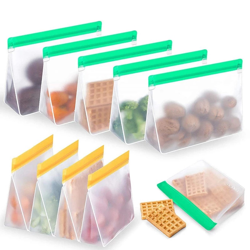 Reusable Food Storage Bag Leakproof Ziplock Food Bag 