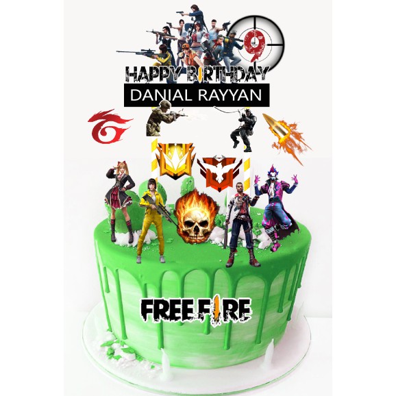 GARENA FREE FIRE cake topper (13pcs) | Shopee Singapore