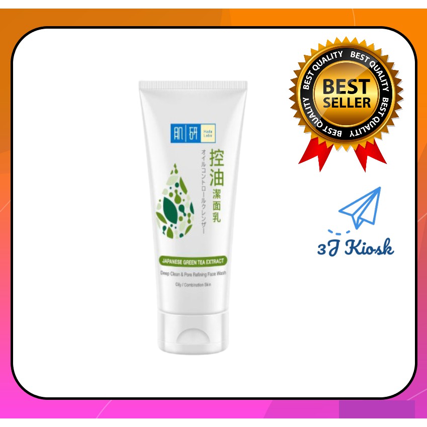 Hada Labo Japanese Green Tea Extract Deep Clean and Pore Refining Face ...