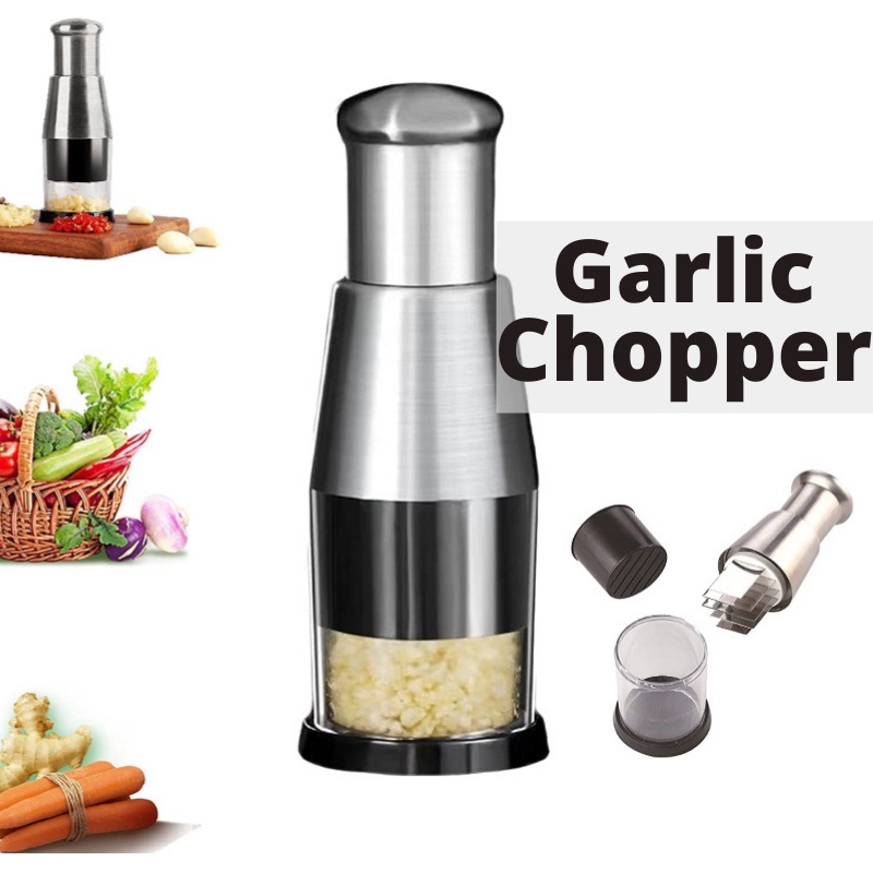 {SG} Pressed Garlic Chopper Stainless Steel Garlic Masher Minced Garlic