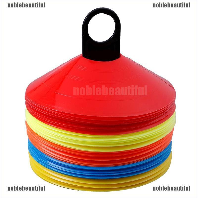 Beautiful 10pcs set Soccer Discs Bucket Marker Training Sign Flat Cones Marker Discs Noble Shopee Singapore