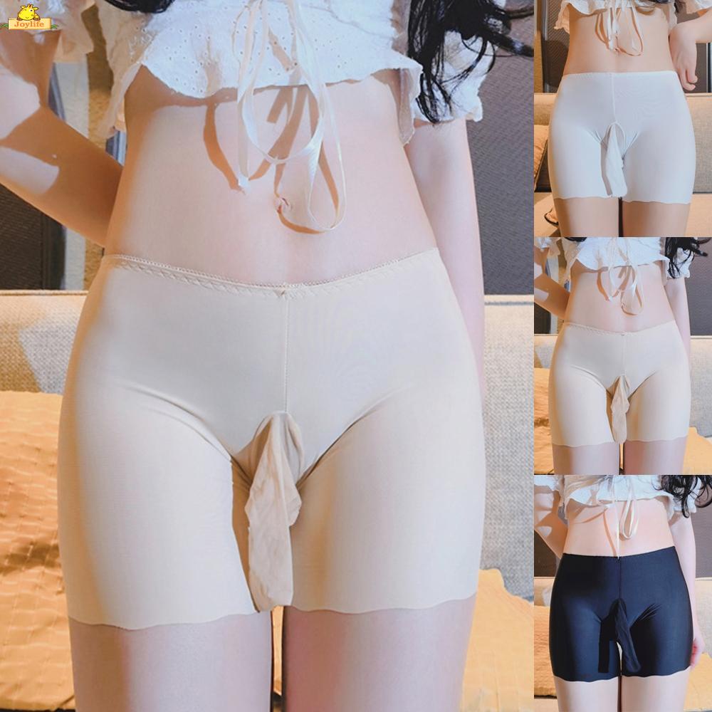 Mutandine Bloomer In Raso E Pizzo Per Uomo – Satin Silky Pouch Panties – Intimo Morbido Taglie M-XXL