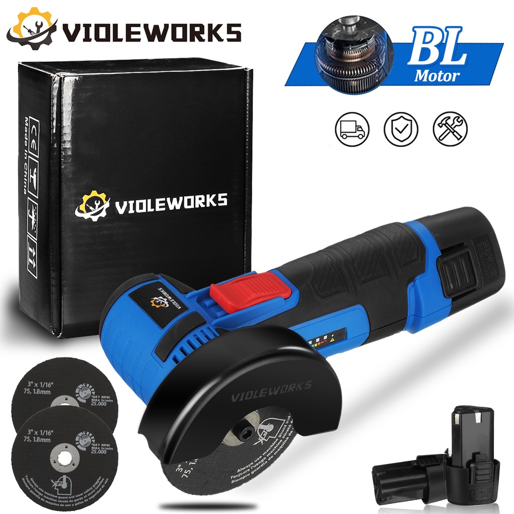 12V Brushless Electric Power Cutter Mini Angle Grinder Cordless ...