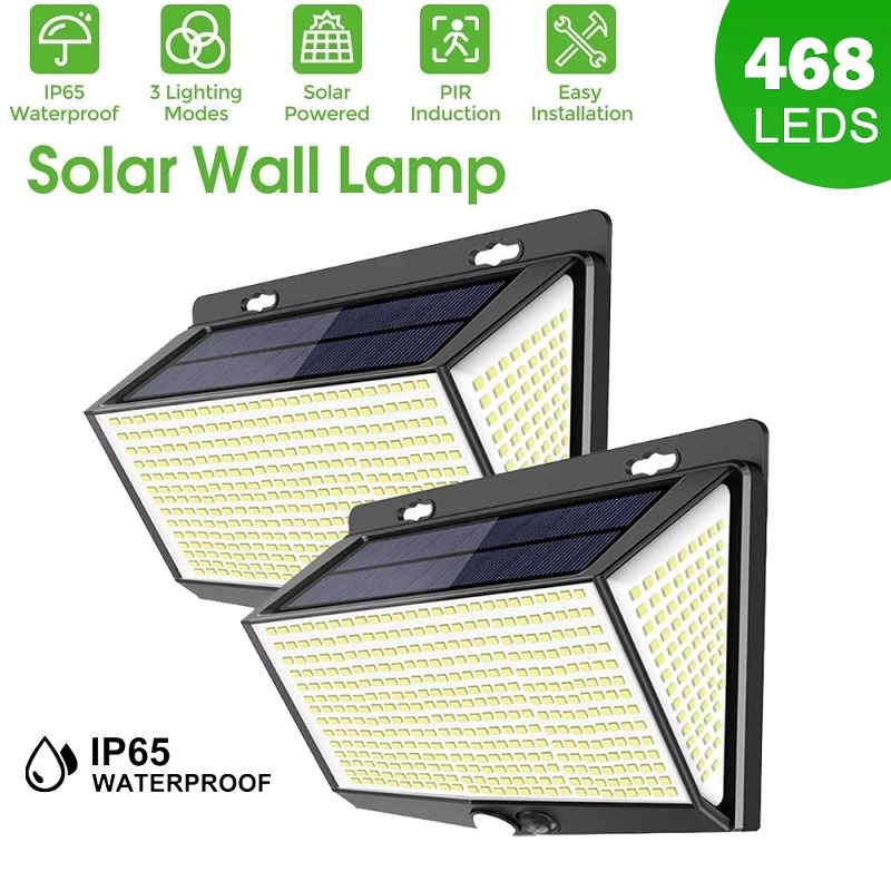 468PCS LED Solar Light Outdoor Solar Wall Lamp outdoor waterproof for ...