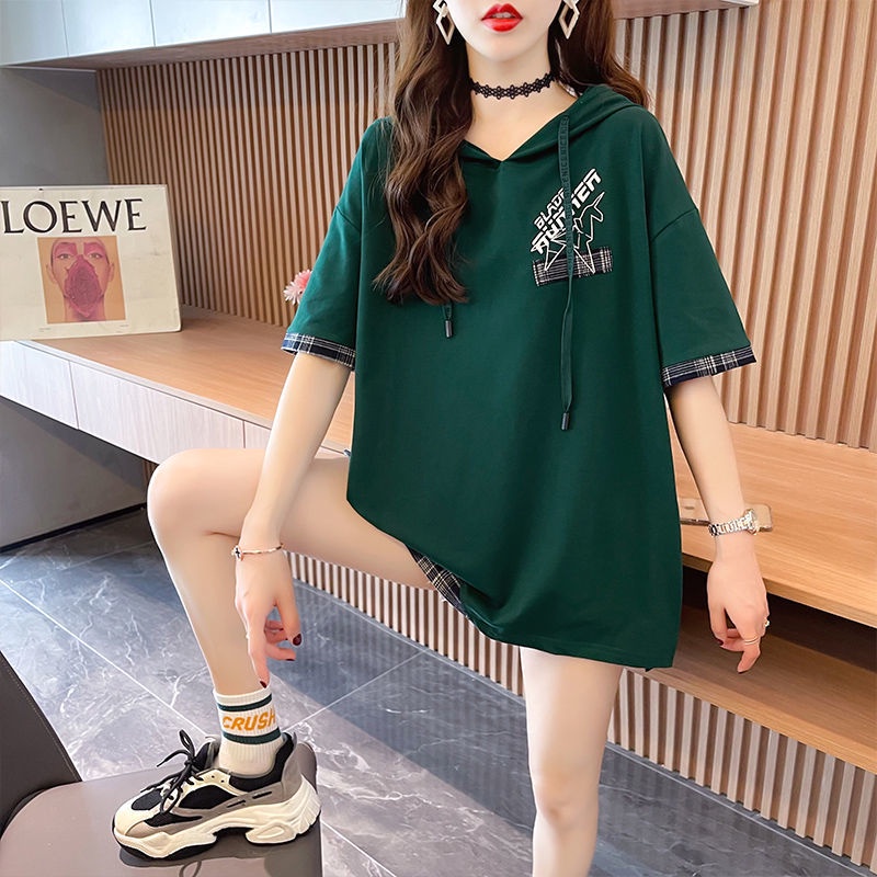 Long T-shirt Women Tees Ins Oversize T-shirt Women Clothes Tops Tees Korean Design Loose Women's Clothing