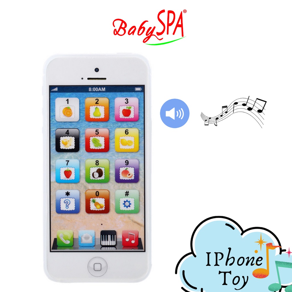 BabySPA Toy Phone & Learning For Kids Toddler Cell Phone Music Play Call