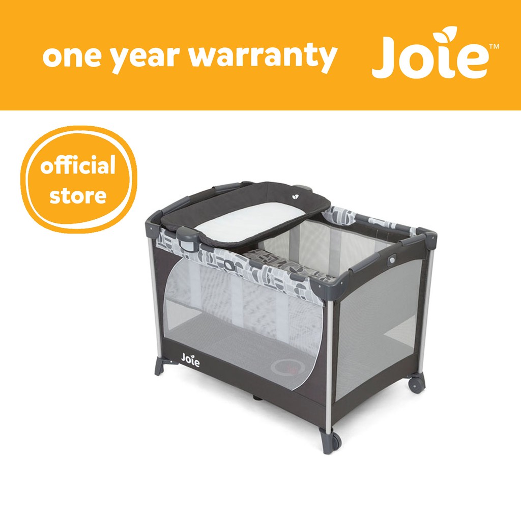 Joie Commuter Change Travel Cot Foldable Portable Crib with Changing Table Shopee Singapore