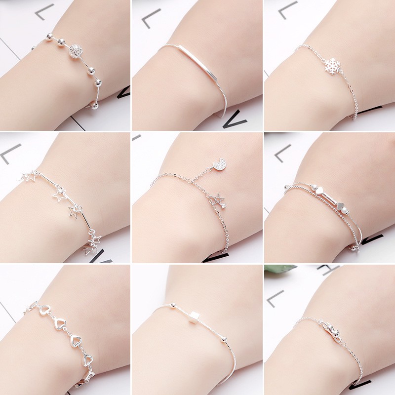 Sweet Elegant Stars Bracelet for Women Exquisite Moon Love heart Small Bell Adjustable Bracelet Korean Version Popular Accessoriese Shopee Singapore