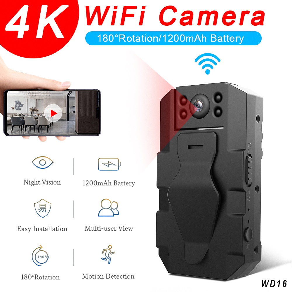 WD16 Mini WiFi Camera HD Wireless IP Micro Cam Remote Monitor Tiny