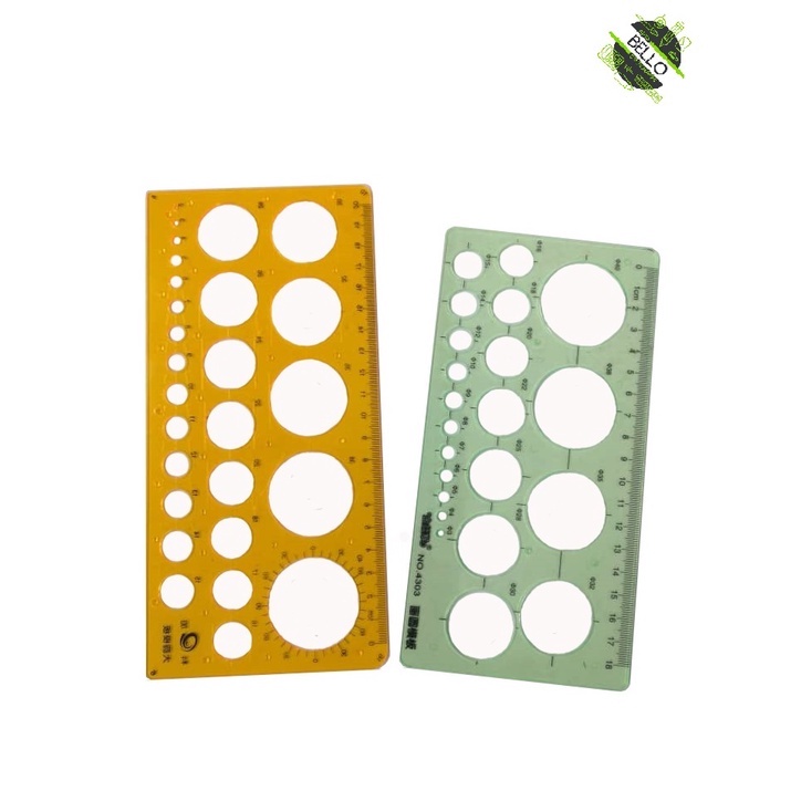 Circle Template Ruler, Multi Shape Geometric Template - 18cm / 20cm ...