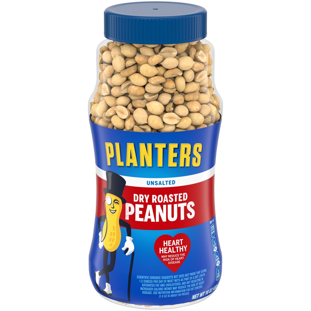 Planters Dry Roasted Unsalted Peanuts (16oz) Shopee Singapore