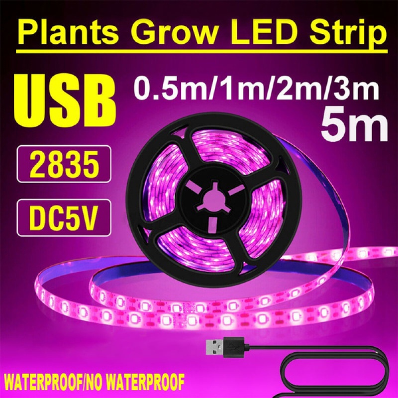 USB 2835 Grow Light Full Spectrum Waterproof LED Strip Lights Phyto ...
