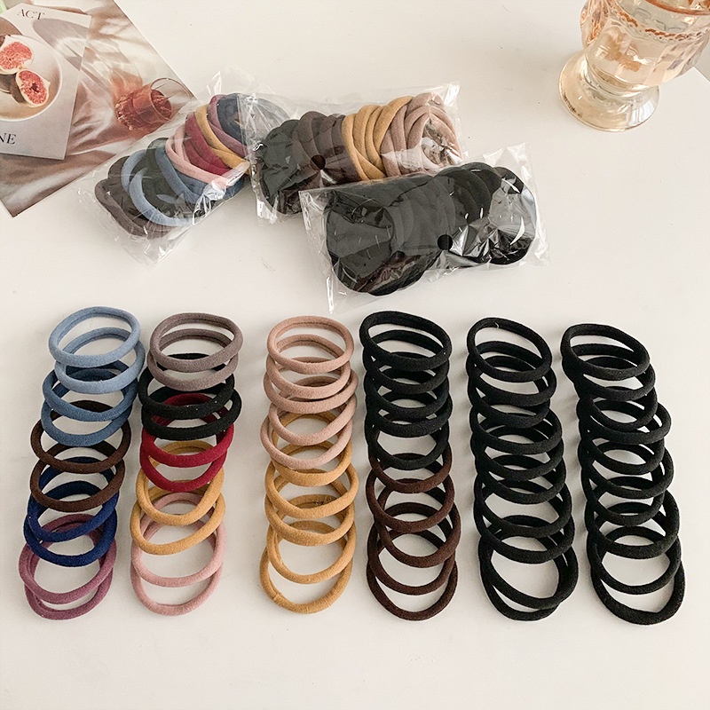 Multicolor - Handmade Rubber Band/Scrunchies (Set of 5) 20