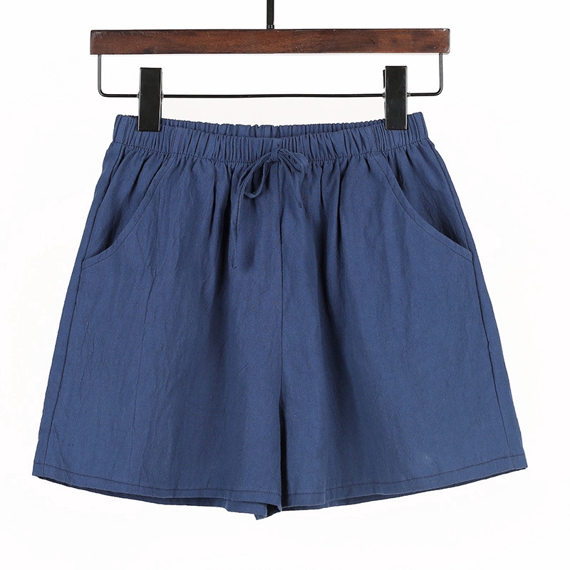 Summer New Women Cotton And Linen Shorts Loose Sports Casual High Waist ...