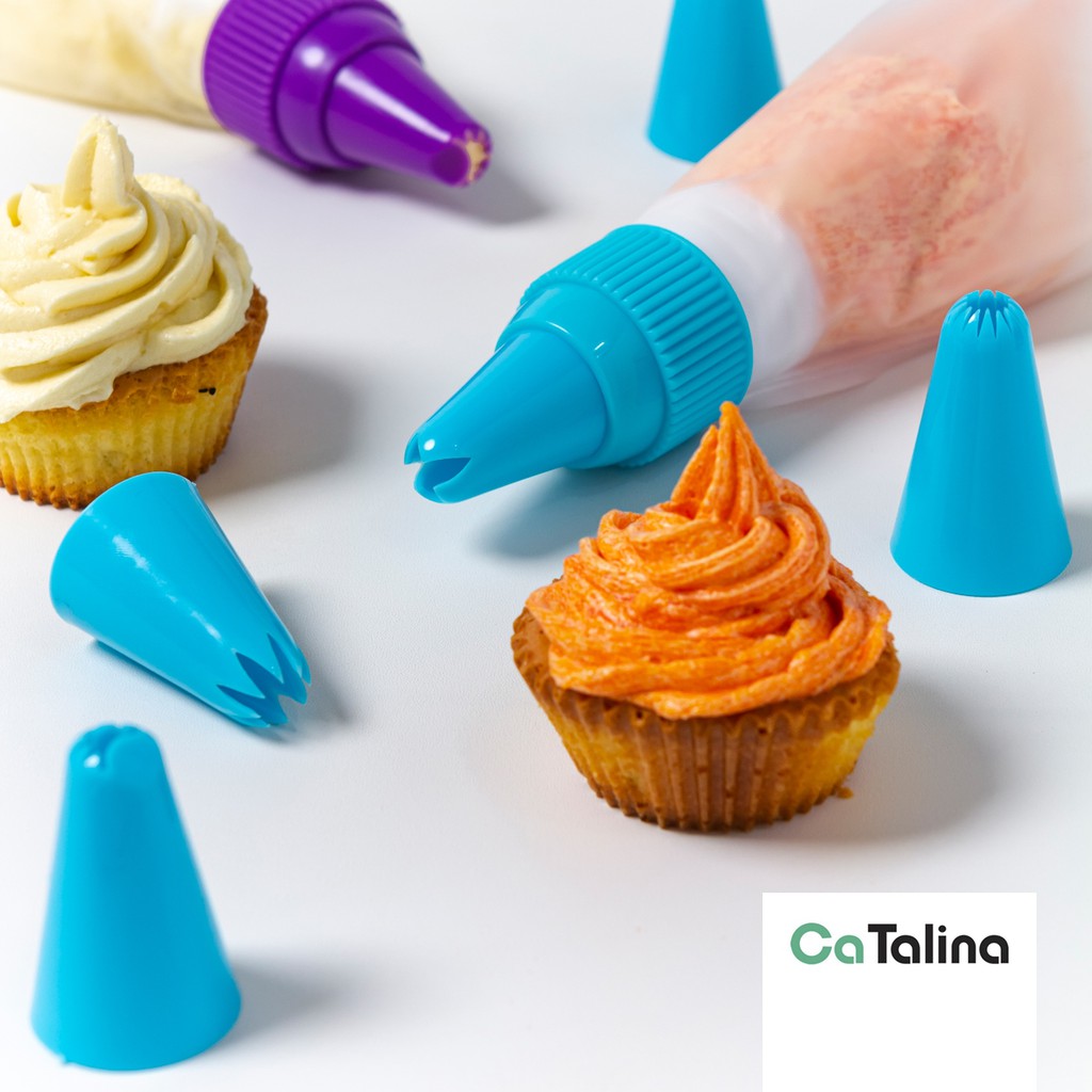 Spuit Dekorasi Kue Penghias Kue Tar Pipping Bag Set Nozzle Cake Decoration - Gambar 4