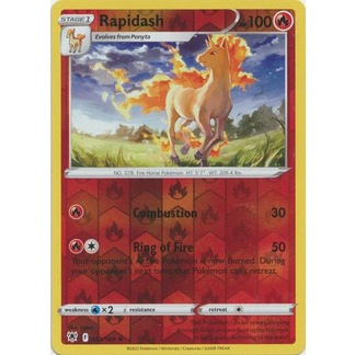 Rapidash 022/189 Reverse Holo Pokemon Card - Astral Radiance SWSH10 NM