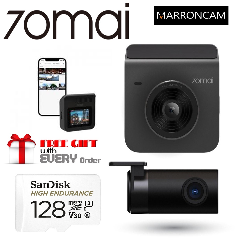 70MAI DASH CAM A400 + REAR CAM SET | Shopee Singapore