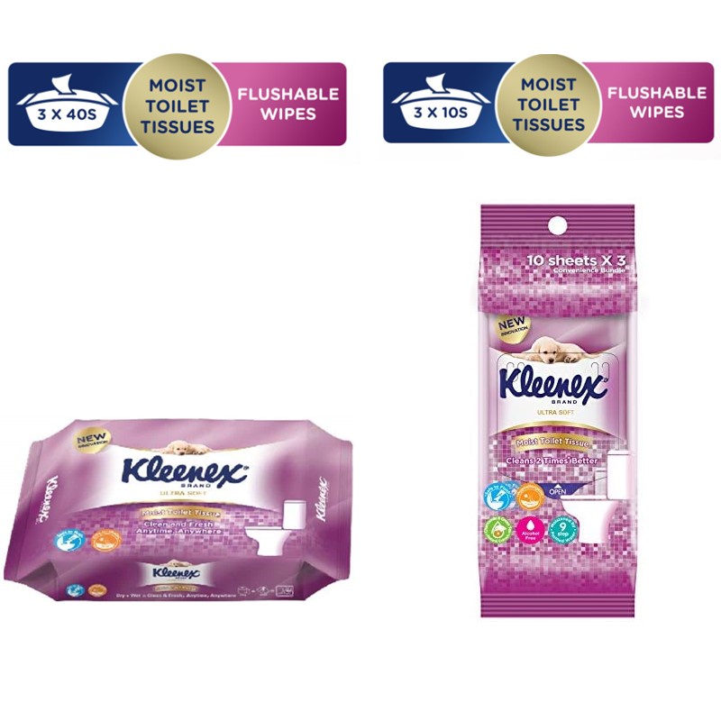 Kleenex Ultra Soft Wet Toilet Tissue Flushable Wet Wipes For