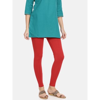 TWIN BIRDS Red Cotton Leggings