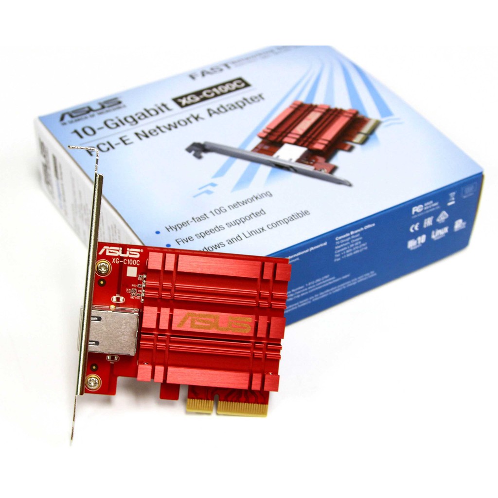 ASUS XG-C100C 10G Base-T PCIe Network Adapter, Compatibility of 5/2.5/1G &  100Mbps - 3 Year Local Asus Warranty | Shopee Singapore