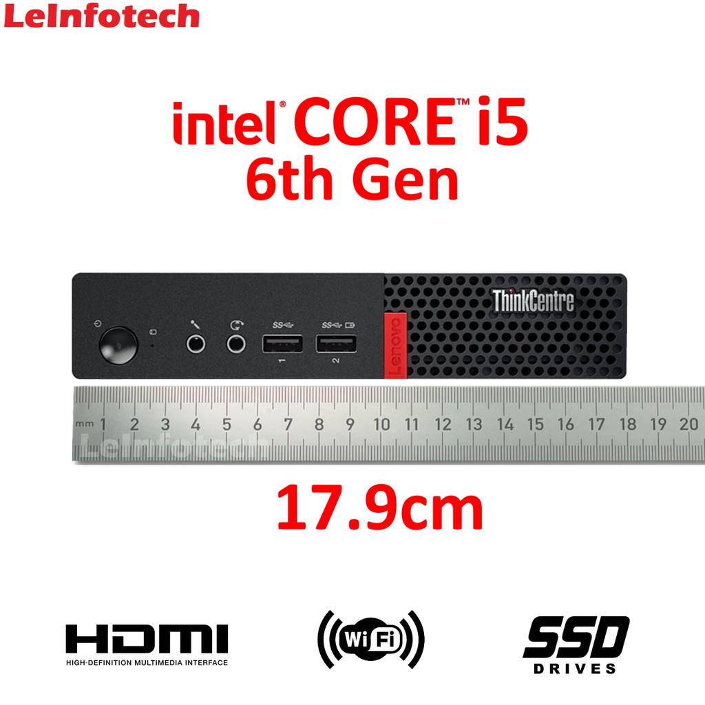 LENOVO ThinkCentre M700 Tiny Desktop Intel Core i5-6400T 8/16/32GB DDR4 New 512GB SSD DP to HDMI WiFi Win10Pro Used
