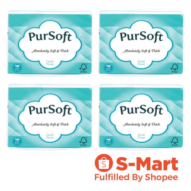 [Pack of 4] PurSoft 3ply Travel Pack 50 Sheets, 4xPack of 4 | Shopee ...