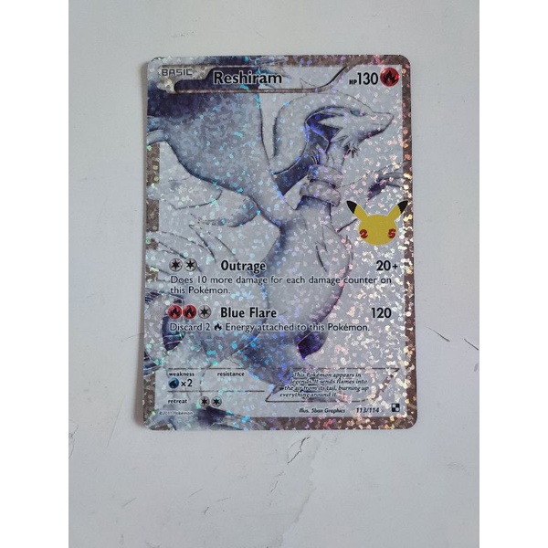 Pokemon Reshiram Full Art Celebration Card Shopee Singapore