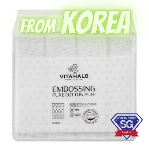[VITAHALO] Embossing Pure Cotton Puff 800pcs | Shopee Singapore