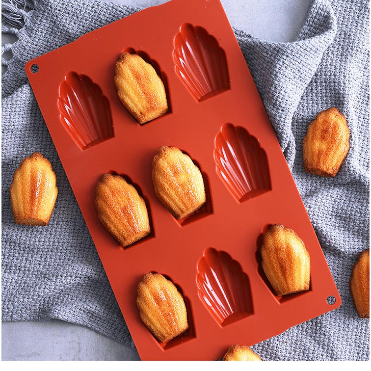 Molde De Silicona Para 9 Madeleines Francesas (concha) – Hornea Pasteles Y Chocolates, Antiadherente Y Lavavajillas
