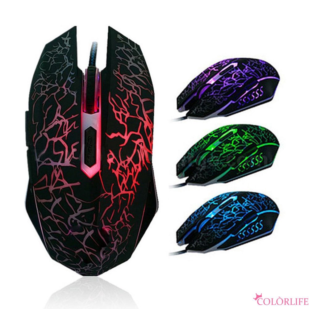 【3C】 Professional Colorful Backlight Optical Wired Gaming Mouse Mice 6 ...