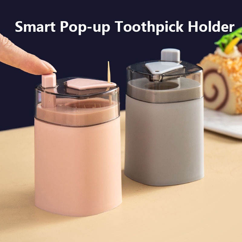Smart Pop-up Toothpick Holder Toothpick Dispenser Plastic Container ...