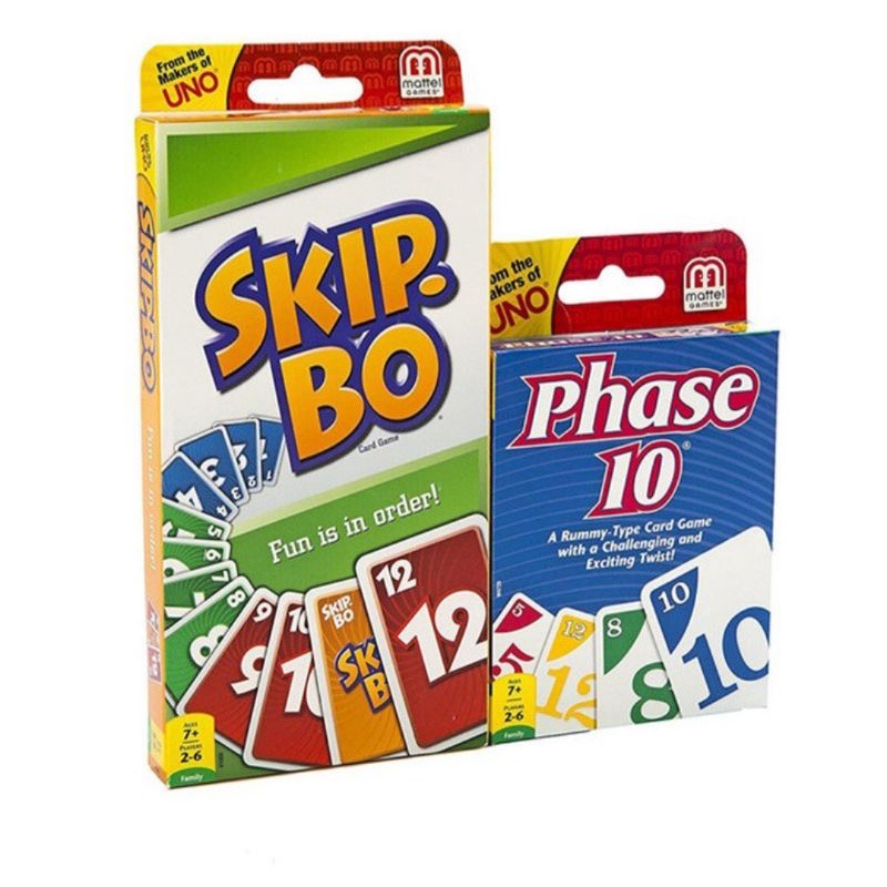 UNO Playing Cards PHASE 10 & SKIP BO CARD GAME version Shopee Singapore