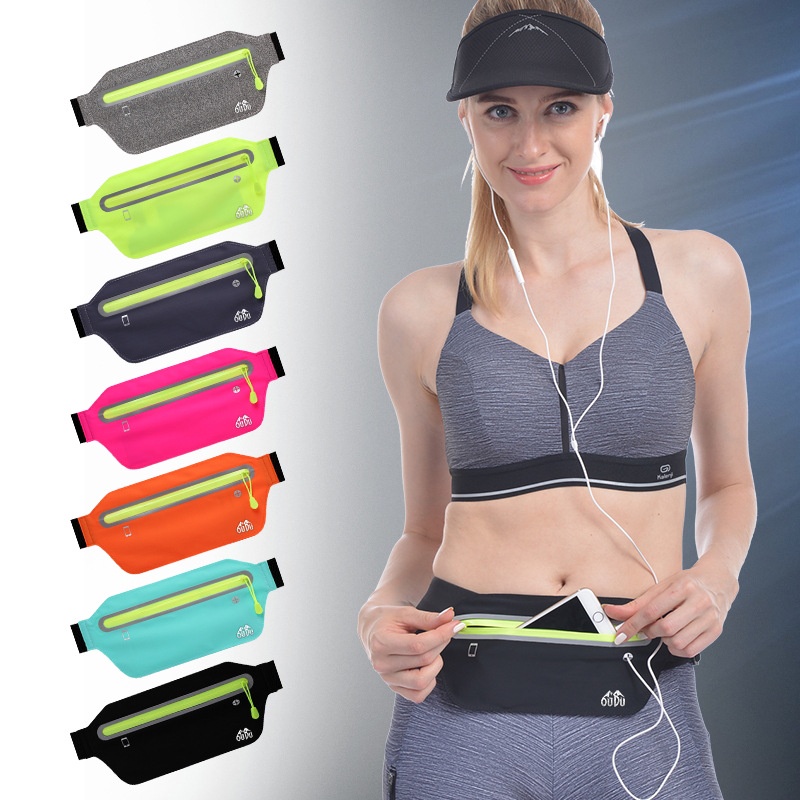 Slim Waist Pocket Belt for Gym and Workout, Sports Waist Pouch