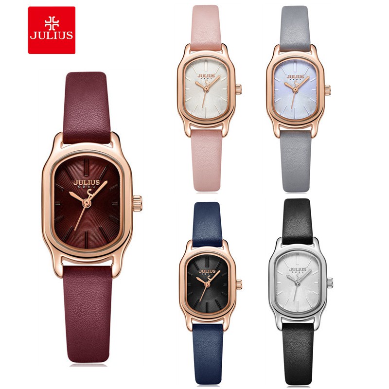 JULIUS Korean Quartz Watch Waterproof with Natural Leather Strap ja ...