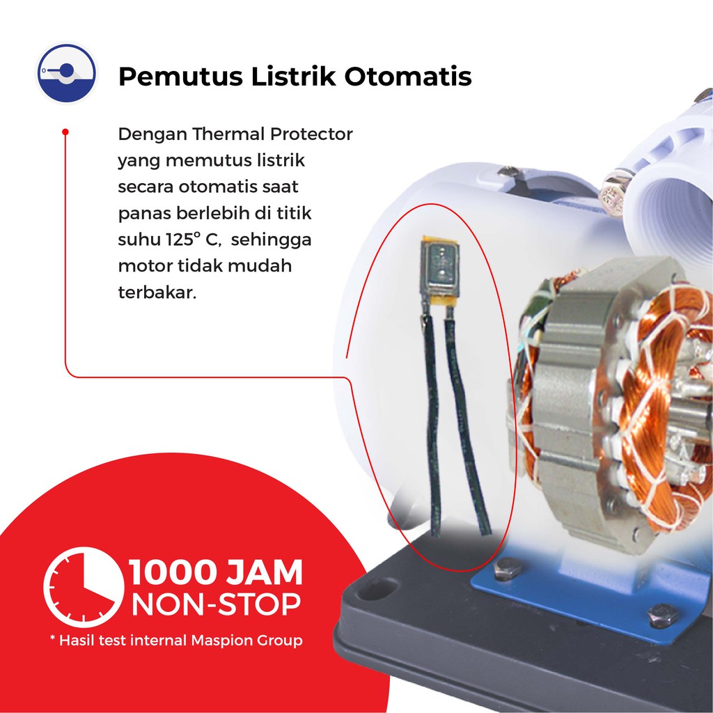 Maspion Water Pump Mesin Pompa Air Manual MWP-201 MA - Gambar 4