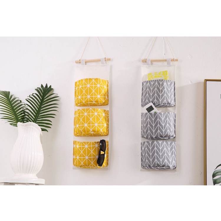 New Arrival Cute Wall Hanging Organizer Pouch 3 Tier Wall Hanging