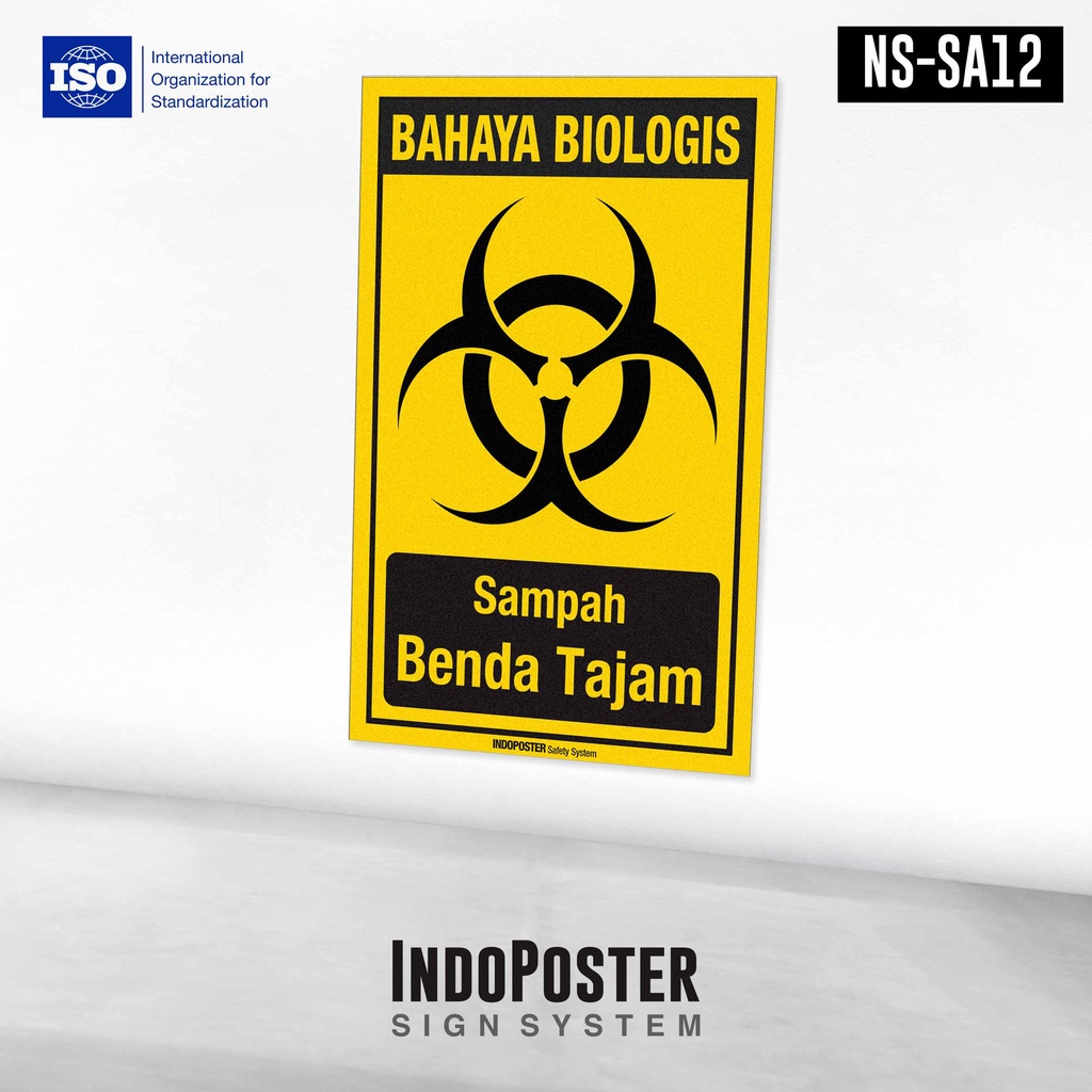 Safety Sign Sticker K3 ISO Medical Waste Sharp Objects | Shopee Singapore