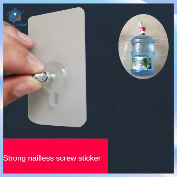 Wall Hook Wall Nail Screwless Magic with Screw Stickers Chuck Strength Nail Free Glue Bearing No Punch Sticky Hook Shopee Singapore