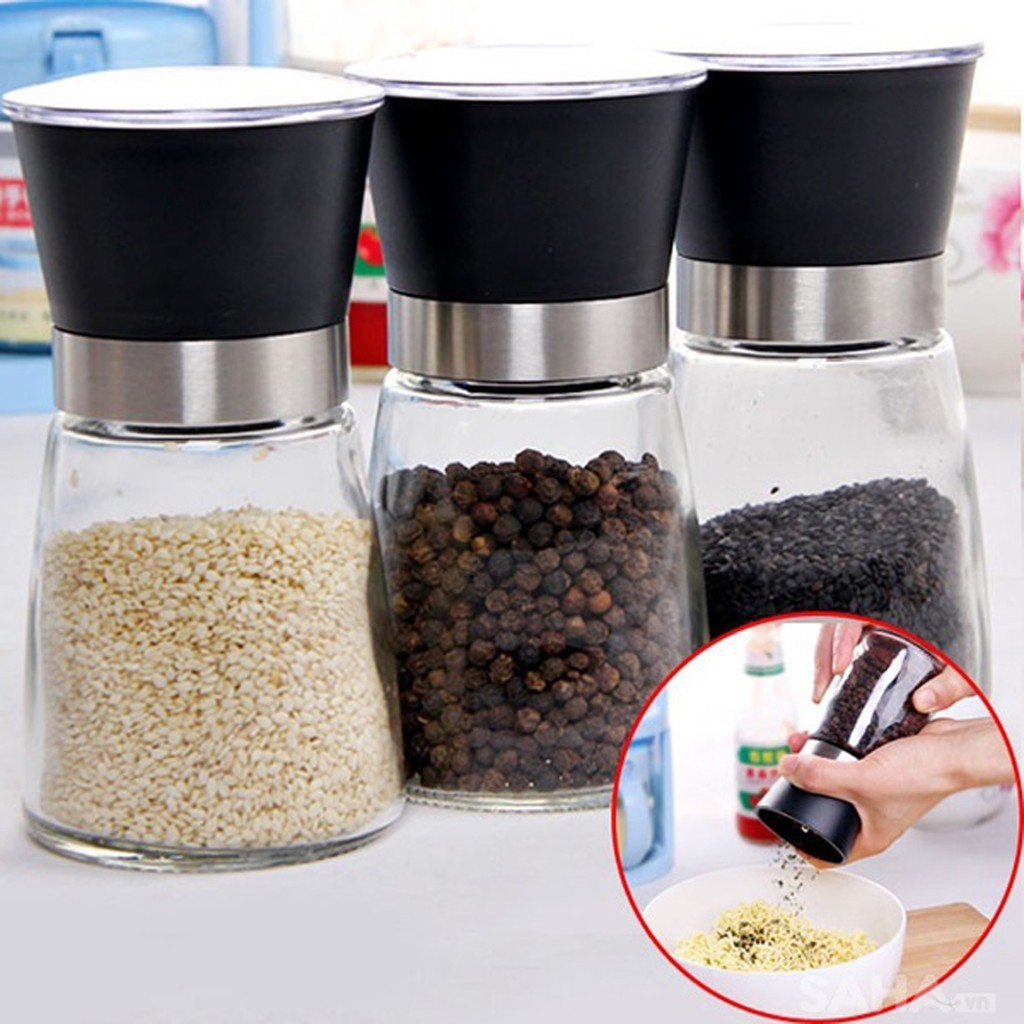 Super Fast Glass HandHeld Pepper Grinder [Available] Shopee Singapore