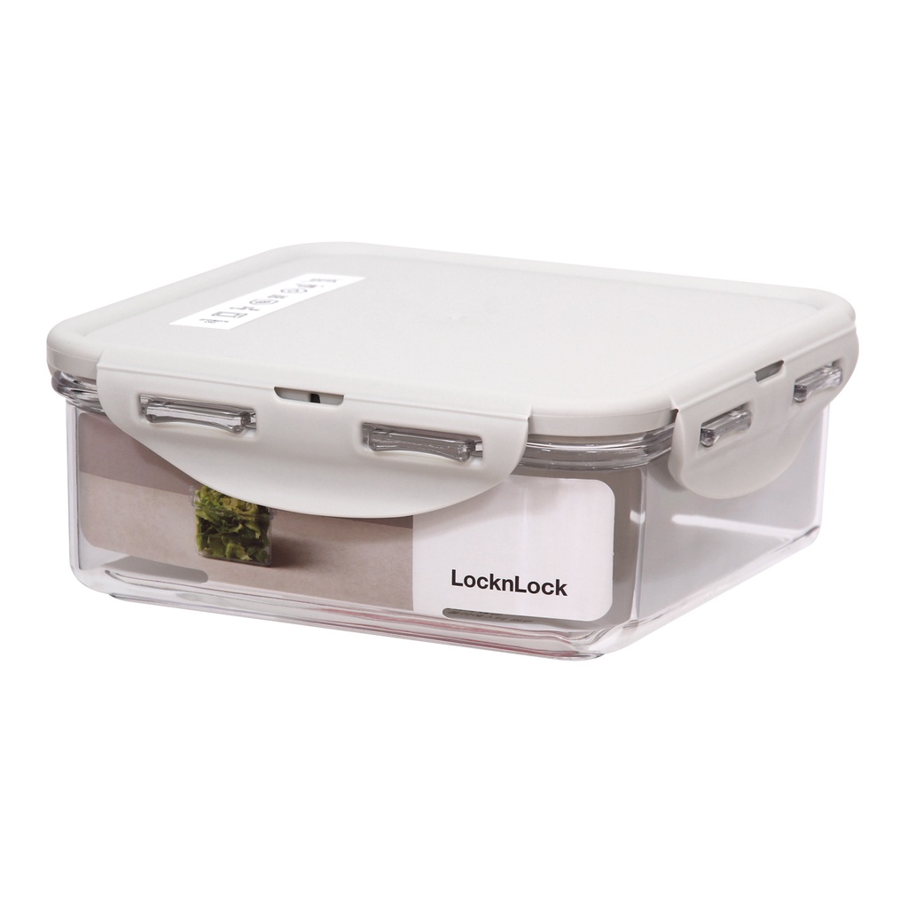 LocknLock 870ML SQUARE BISFREE GREY STACKABLE FOOD CONTAINER (LBF823G ...