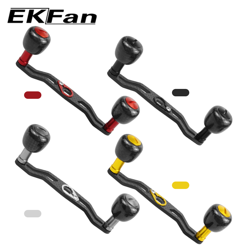 Ekfan Suitable for Abu & Daiwa & Shimano Knob Handle Reel Pancing Bahan  Full Carbon Fiber Ukuran 120mm 8x5 Lubang Untuk