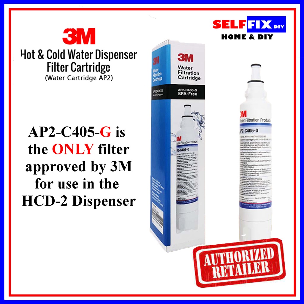3M HCD2 Hot and Cold Water Dispenser Filter Cartridge AP2 (AP2C405G