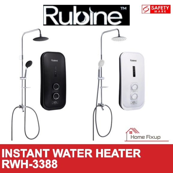 Rubine Instant Water Heater BOW DC PUMP RWH-3388BHP / RWH-3388WHP ...