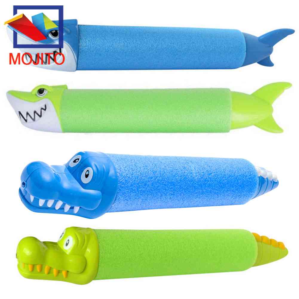 Alligator/Shark Foam Squirt Beach Toys Summer Cannon Spray Water Pistol ...