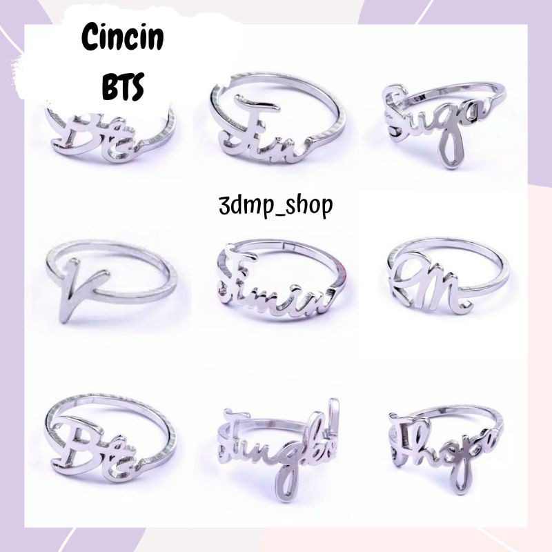 BTS Suga Jimin Jhope RM V Taehyung Rapmonster Ring | Shopee Singapore