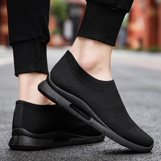 Mens black clearance slip on sneakers