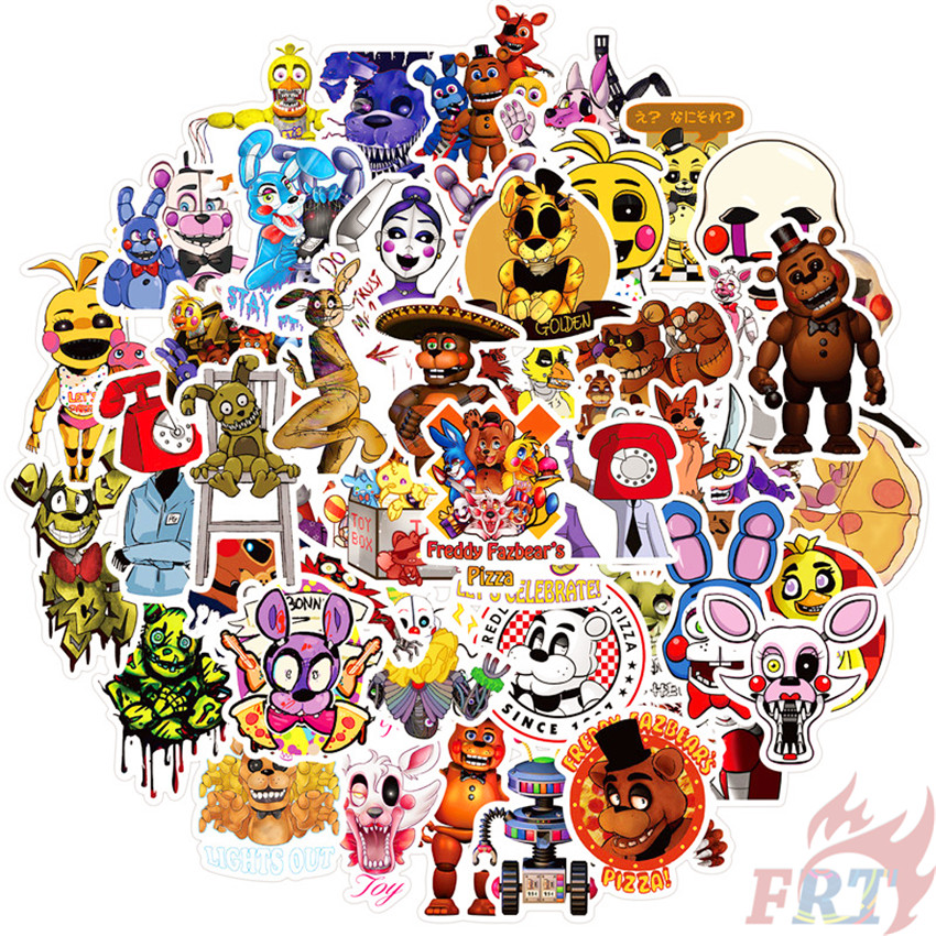 50Pcs/Set Five Nights at Freddy's Series 04 Stickers Waterproof Fashion ...
