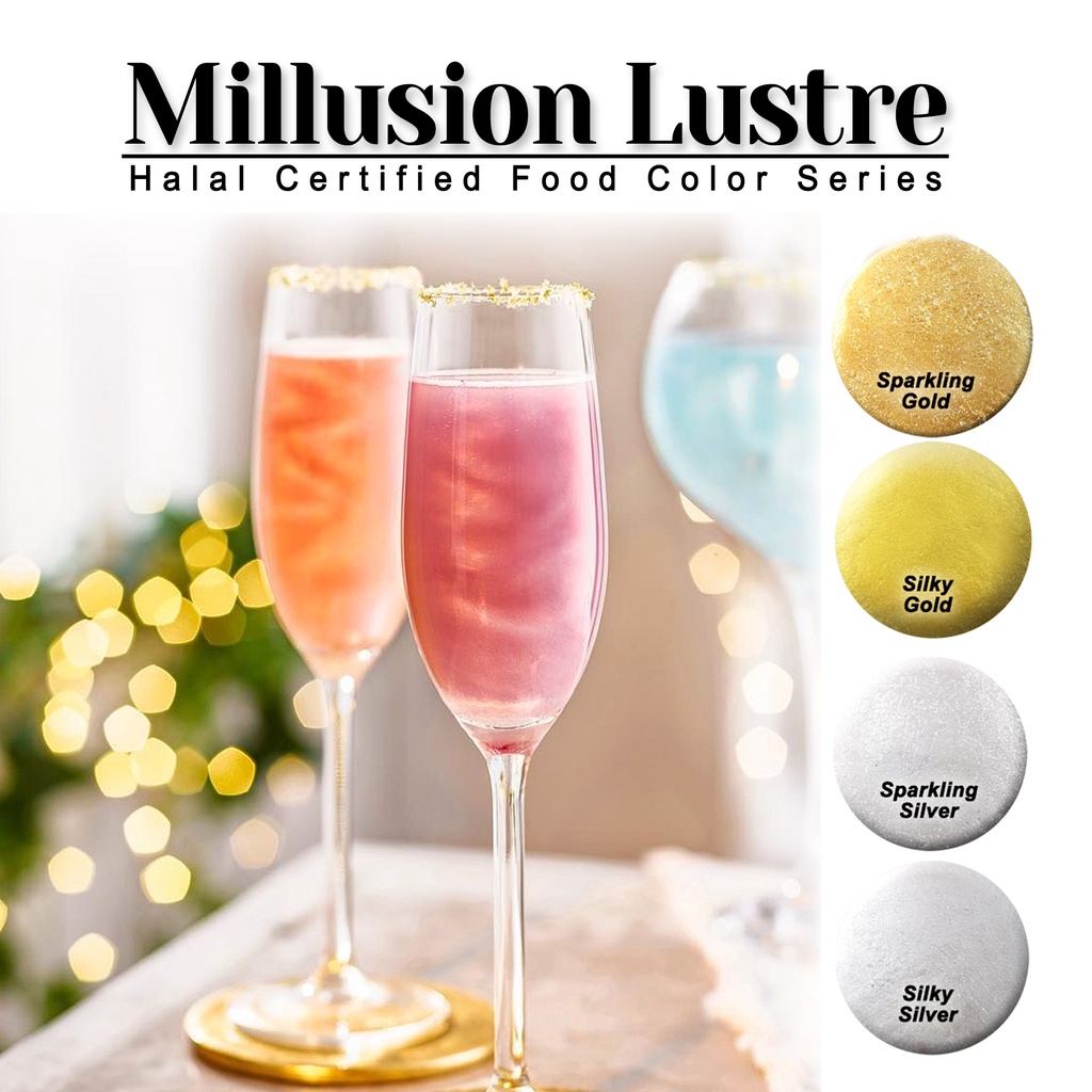 Millusion Lustre Pearl Dust (Germany) Halal Edible Food Color Dust