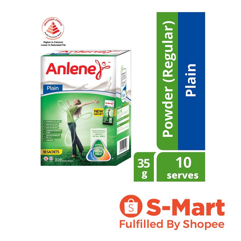 Anlene Actifit 3x Plain Milk Powder Sachet 10x35g | Shopee Singapore